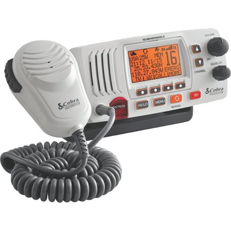 Cobra Electronics Cobra MR F57 Fixed Mount Class D VHF Radio (Includes Flush Mount and Fixed Mount Kits) MRF57W